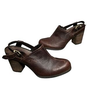 Timberland Brown Heeled Slingback Shoes